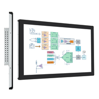 Monitor Industrial de Marco Abierto con Pantalla Táctil Capacitiva de 15.6 Pulgadas, Clasificación IP65, Serie Comercial, Interfaz Serial, Garantía de 2 Años