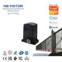 Abridor de puerta eléctrico automático con Motor NB, arranque suave de 433,92 MHz y control remoto de parada abierta para hoteles y todas las puertas, diseño moderno