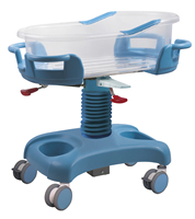 Berceau de bébé ABS durable YFY088L avec chariot d'équipement médical d'hôpital d'écran d'affichage à cristaux liquides
