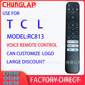 <span class=keywords><strong>TCL</strong></span> pour <span class=keywords><strong>Bluetooth</strong></span> Voice TV Télécommande RC813 RC833 Plastique Code Fixe en Stock - Product Image 3