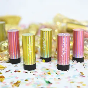 Perlengkapan pesta Laser Mini meriam konfeti genggam kertas Confetti warna-warni Poppers untuk pernikahan ulang tahun dekorasi Baby Shower KD288