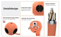 Nouveau Style Sphéroïdal Universel UE Bande D'alimentation 3 Voies Rallonge Protecteur De Surtension PD 25W 3 Voies Rallonge Bande D'alimentation De Surtension