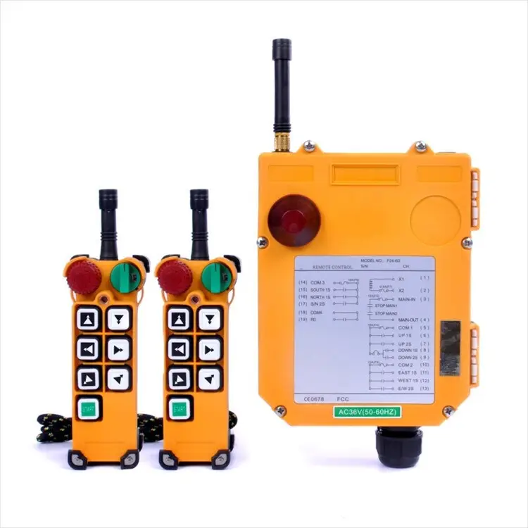 F24-6D送信機1受信機産業用ワイヤレスラジオダブルスピード6ボタン高品質ワイヤレスクレーンリモコン