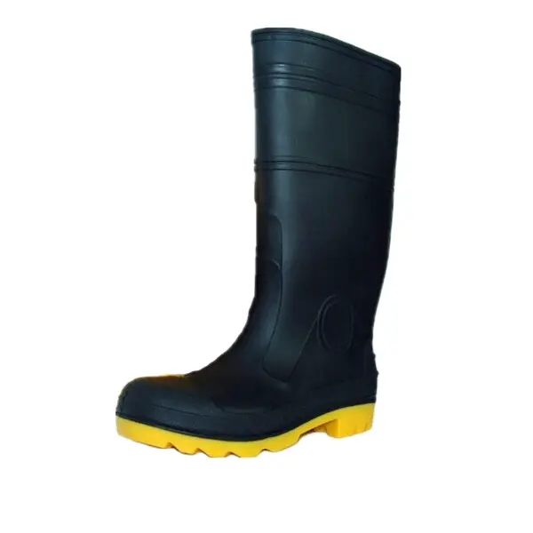 waterproof factory cheap knee-high outdoor custom pvc rain boots for men