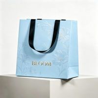 Sacs en papier de luxe personnalisés avec logo imprimé, emballage pour bijoux, bracelet, sac cadeau, sac de shopping avec fermeture à ruban
