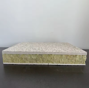 Paneles Sándwich de Lana de Roca Decorativos de 100 mm de Bajo Costo para Techos Aislados, Paneles de Fibrocemento con Aislamiento Térmico de Asbesto - Product Image 5