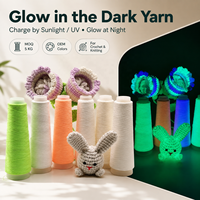 Fil Lumineux Écologique pour Broderie, Chapeaux, Pinces à Cheveux, Accessoires pour Enfants - Couleurs Personnalisables, Fil à Crocheter Luminescent en Stock