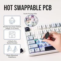 Nouveau clavier de jeu mécanique ergonomique programmable AULA F99 Pro BT DIY avec rétroéclairage RVB, sans fil 2,4 GHz, USB-C, avec batterie de 8000 mAh