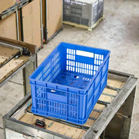 Caisse logistique pliable en maille plastique HDPE, écologique, recyclable, durable, empilable et emboîtable, pour légumes et œufs