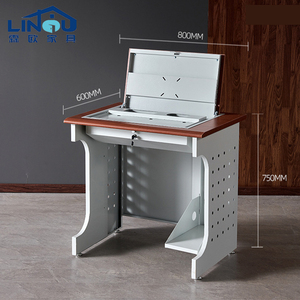 Modern <strong>Metal</strong> <strong>Flip</strong> <strong>Computer</strong> Desk for School Classroom Conference <strong>Room</strong> or Workshop Multimedia Training and Study <strong>Table</strong> - Product Image 3