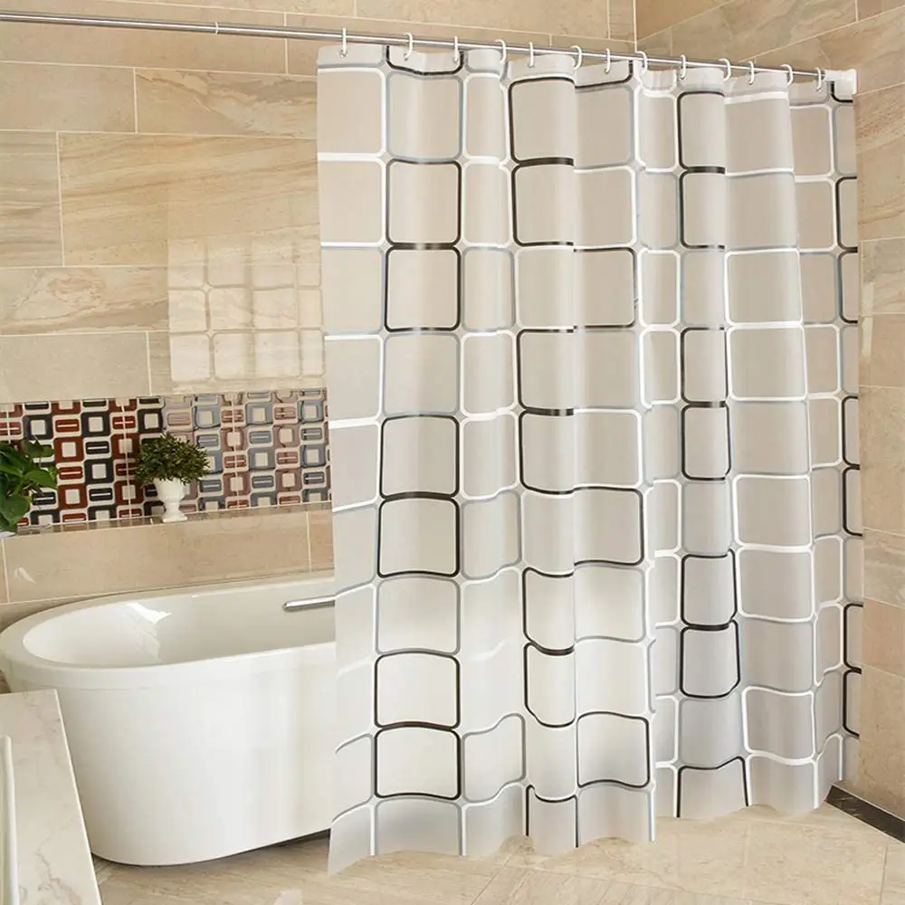 180x180 180x200 Badewanne Bad Vorhang Benutzerdefinierte Drucken Großhandel Kunststoff Dicke Wasserdichte 3D PEVA Dusche Vorhang
