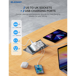 ELEGRP-Adaptateur universel de voyage pour <span class=keywords><strong>prise</strong></span> US vers UK, Hong Kong, Singapour, Dubaï, Kenya - Product Image 3