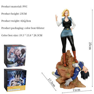 Figura DE ACCIÓN DE Dragon Balls de Anime de 25cm, muñeca MODELO DE PVC Android <span class=keywords><strong>18</strong></span> Vs Vegeta GK para coleccionar estilo de juguete de dibujos animados - Product Image 2