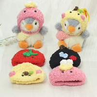 Porte-clés Peluche Pingouin Moelleux, Mini Poupée Pingouin en Peluche avec Écharpe Tricotée, Pendentifs de Sac, Ornements pour Clés de Voiture