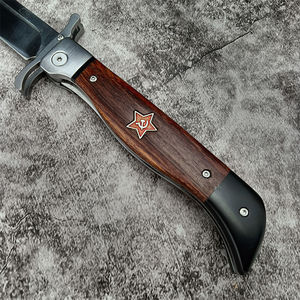 Coltello Tascabile Pieghevole Tattico con Manico in Legno Acid Branch Russo per Campeggio, Caccia, EDC, OEM, Fai-da-Te - Product Image 4