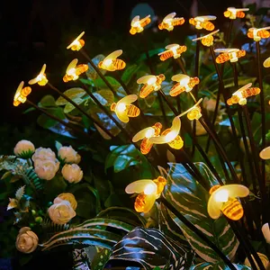 Солнечные пчелиные огни Светлячок качающийся свет уличный садовый дорожный декоративный свет Водонепроницаемый 6 светодиодов 8 светодиодов 10 светодиодов