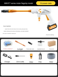 Pression de l'engrenage réglable Lave-auto domestique 14 Pistolet série 7 Grand moteur Pistolet à eau sans fil Nettoyage en acier-<span class=keywords><strong>Produit</strong></span> transfrontalier - Product Image 6