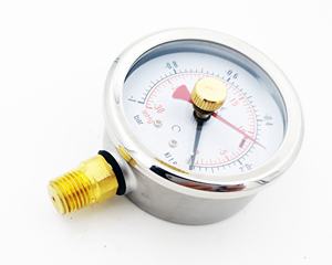 프리미엄 품질 2.5 인치-1Bar -30 인치 더블 니들 오일 충전 압력계 액체 압력 게이지 메모리 바늘 - Product Image 3