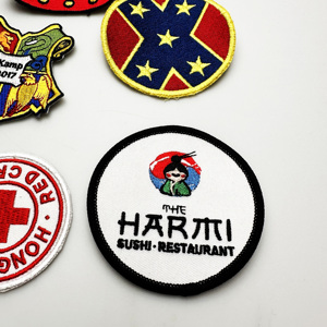 Wholesale High Quality Woven Patch With Private Design Logo Custom Iron on Woven Patch for Clothing <b>Baseball</b> <b>Cap</b> - Product Image 2