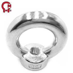 HLM Hot Seller Hot 304/316 en acier inoxydable DIN582 rondelle d'écrous à œil écrous à anneau de levage zingués pour les applications de santé - Product Image 1