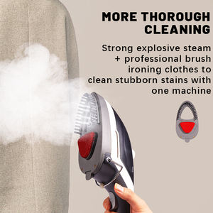 DSP, gran oferta, 1000W, 90mL, tanque extraíble, cepillo <span class=keywords><strong>de</strong></span> vapor <span class=keywords><strong>de</strong></span> cerámica <span class=keywords><strong>de</strong></span> ráfaga seca para uso doméstico, protege las telas <span class=keywords><strong>de</strong></span> seda para el <span class=keywords><strong>cabello</strong></span>, <span class=keywords><strong>planchado</strong></span> rápido - Product Image 4