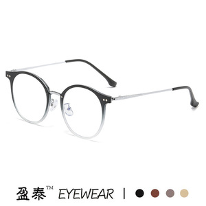 แว่นตากรอบกลมป้องกันแสงสีฟ้าสำหรับผู้หญิงเลนส์เรซิ่นขนาดกลาง - Product Image 4