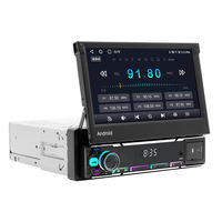 7 pouces manuel écran télescopique Android voiture GPS Navigation moniteur sans fil CarPlay HD rétroviseur tableau de bord 1 an USB