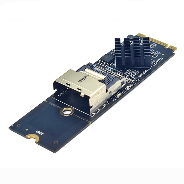 M. 2 NVMe to SFF-8087 SATA3.0 Expansion Card Mini SAS/SATA Hard Drive Adapter Card 36PIN