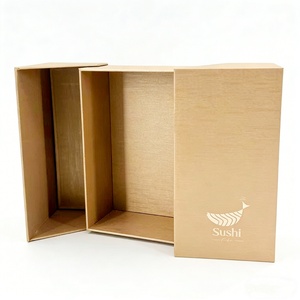 Kraft Paper Cardboard <b>Box</b> Japanese Sushi <b>Box</b> <b>Gift</b> Cardboard Container with Your Own Custom Logo - Product Image 5