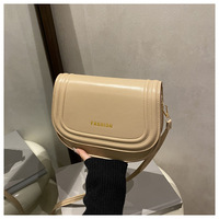 Sac à bandoulière en PU pour femme, nouveau modèle hiver 2025, fermeture éclair, petite sangle unique, design carré, idéal pour les loisirs