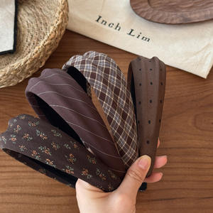 ที่คาดผมลายสก๊อตสไตล์เกาหลีขอบกว้างสำหรับสวมใส่ทุกวัน เครื่องประดับผมแฟชั่น - Product Image 4