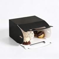 Boîte à gâteau en papier portable personnalisable avec poignée, couleurs assorties, pour biscuits, bonbons, gâteaux au fromage