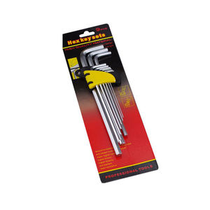 Kurzer Standard Extra Langer 9-teiliger Inbusschlüssel-Satz H1.5 <span class=keywords><strong>2</strong></span> <span class=keywords><strong>2</strong></span>.5 3 4 5 6 8 10mm Cr-V Chrom-Vanadium Schraubenschlüssel-Set - Product Image 4