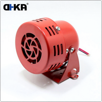 Sirène d'alarme de sécurité automobile compacte 12V en fer rouge, actionnée par moteur, pour voiture et camion, 110dB 420Hz AS055