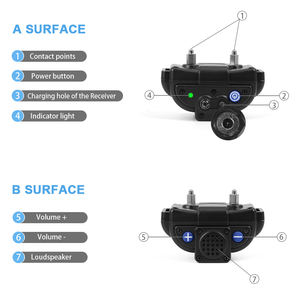 कुत्ते प्रशिक्षण कॉलर वाटरप्रूफ पालतू रिमोट इलेक्ट्रिक डॉग प्रशिक्षण कॉलर वाल्की टॉकी के साथ - Product Image 4