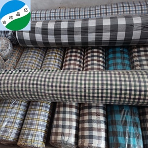 Tissus pour vêtements produits prêts <span class=keywords><strong>tissu</strong></span> de stock vente très chaude grande quantité <span class=keywords><strong>pas</strong></span> <span class=keywords><strong>cher</strong></span> 100% fil de coton teint à carreaux stock lot <span class=keywords><strong>tissu</strong></span> - Product Image 1