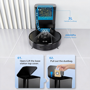 روبوت تنظيف ذكي 3 في 1 مع نظام ملاحة ليزري LDS، تحكم عن بعد عبر التطبيق، قوة شفط 3500 باسكال، بطارية 2550 مللي أمبير - Product Image 5