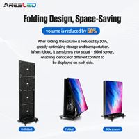 Écran d'affichage portable LED pliable haute définition P1.86 pour la publicité en détail, les salons professionnels, les expositions, les conférences et les événements