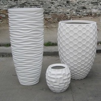 Pots de fleurs en résine grise modernes, jardinières d'extérieur, design minimaliste, légers et durables pour la maison et le jardin