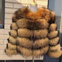 Manteau Hiver en Vraie Fourrure de Renard pour Femmes, Veste de Fourrure Personnalisée à Manches Longues, Mode Moelleuse Grandes Tailles