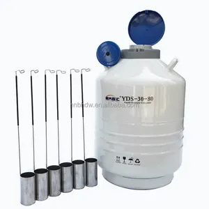 Contenedor de nitrógeno líquido tanque 30 litros LN2 criogénico portátil Almacenamiento de semen