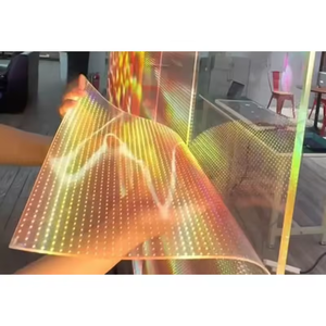 Hot bán P20 trong nhà linh hoạt trong suốt Màn hình <span class=keywords><strong>LED</strong></span> Glass phim pha lê <span class=keywords><strong>LED</strong></span> hiển thị dính cho trung tâm mua sắm và cửa hàng bán lẻ - Product Image 3