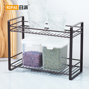 Ripai <b>Kitchen</b> Storage <b>Rack</b> Spice Organizer Multi-Function Shelf For Condiments And Seasonings Rectangle Design - Product Image 1