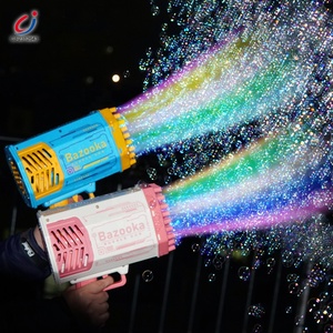 Chengji ánh sáng tự động bong bóng Blower Maker Súng trẻ em Đồ chơi juquetes Súng Bong Bóng Rocket Bazooka Launcher bong bóng súng máy 69 - Product Image 4