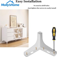 Pieds de meubles en métal blanc brillant de 4 pouces/10 cm en acier inoxydable, pieds de canapé, pièces de meubles, métal simple