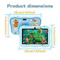 Tablet Anak YP 7-Inci MTK Android Baru, Kamera Ganda, Layar HD, 2GB+16GB, USB-C, Wi-Fi, Mainan Edukasi Terbaik, Hadiah Black Friday