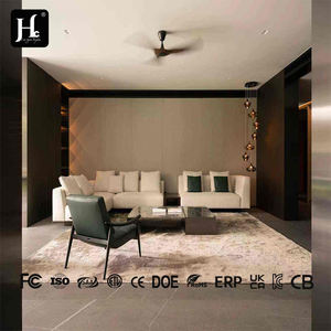 Ventilador de techo decorativo comercial de estilo nórdico, 3 aspas de madera maciza con control remoto, ventilador de techo - Product Image 3