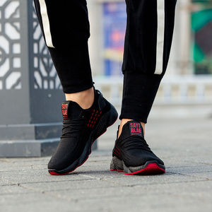 Venta caliente de suela suave Negro hombres zapatillas de deporte - Product Image 3
