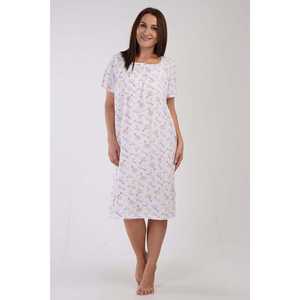 Camisón clásico de manga corta para mujer, rosa, tejido, suave, para dormir - Product Image 3