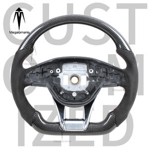 Volant en fibre de carbone pour Benz C200 C180 C63 C300 808 W204 W205 SLK GLK GLC <span class=keywords><strong>GLE</strong></span> E63 G63 G65 C190 Volant 2015-2018 - Product Image 1